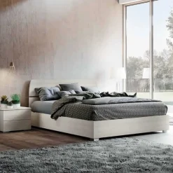 Letto contenitore matrimoniale con doppio pannello Eko disponibile in 2 misure e vari colori