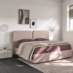 Letto contenitore matrimoniale imbottito Ines linea Lotto disponibile in vari colori e tessuti
