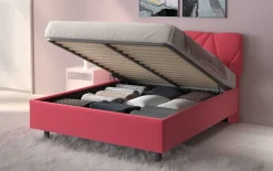 Letto contenitore matrimoniale Pop in Lycra disponibile in 4 colori