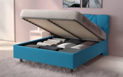 Letto contenitore matrimoniale Pop in Lycra disponibile in 4 colori