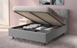 Letto contenitore matrimoniale Pop in Lycra disponibile in 4 colori