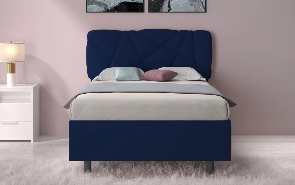 Letto contenitore Pop una piazza e mezza in Lycra disponibile in 6 colori