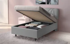 Letto contenitore Pop una piazza e mezza in Lycra disponibile in 6 colori