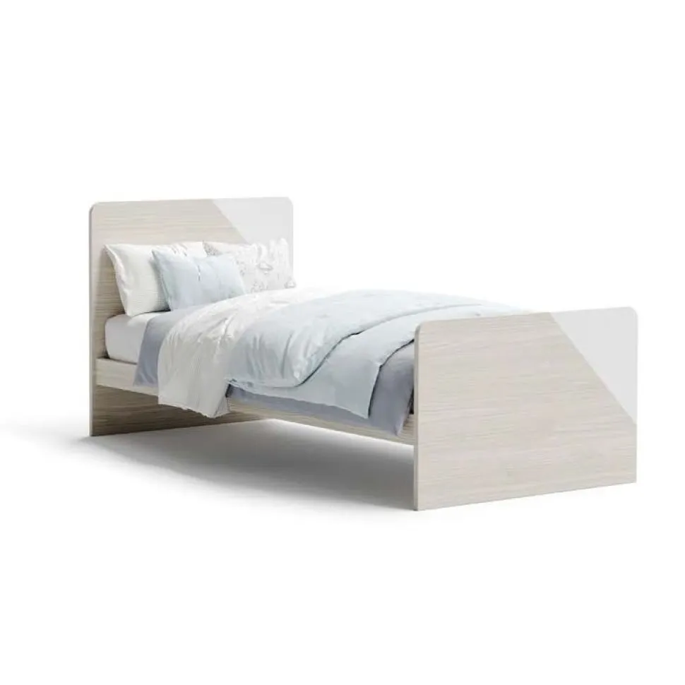 Letto contenitore una piazza e mezzo Susan linea Fly con inserti colorati