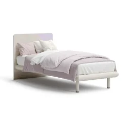 Letto contenitore una piazza e mezzo Susan linea Fly con inserti colorati