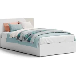 Letto contenitore una piazza e mezzo Susan linea Fly con inserti colorati