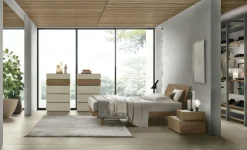 Letto con testiera curva matrimoniale Natan disponibile in 2 misure vari colori