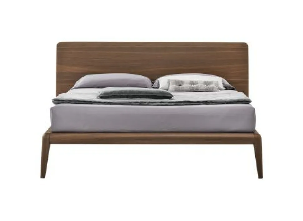 Letto con testiera curva matrimoniale Ronald disponibile in 2 misure e vari colori