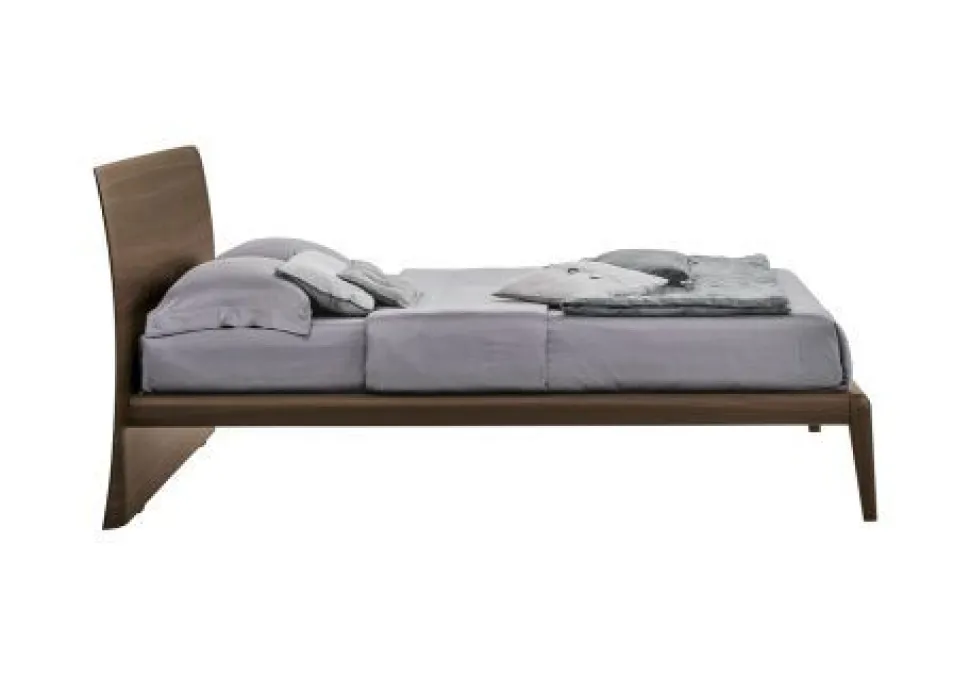 Letto con testiera curva matrimoniale Ronald disponibile in 2 misure e vari colori