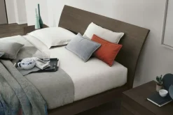 Letto con testiera curva matrimoniale Cleopatra disponibile in 2 misure e vari colori