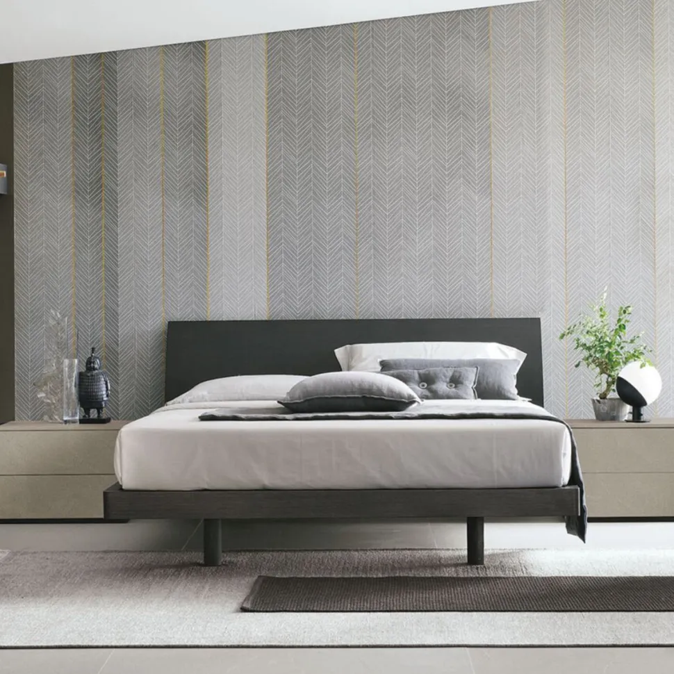 Letto con testiera curva matrimoniale Cleopatra disponibile in 2 misure e vari colori