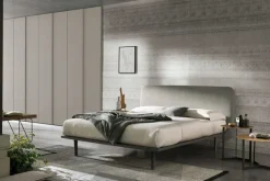 Letto con testiera imbottita matrimoniale Silvia disponibile in 2 misure e vari colori