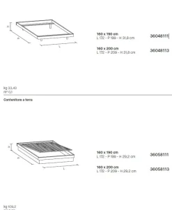 Letto con testiera imbottita matrimoniale Iago disponibile in 2 misure e vari colori