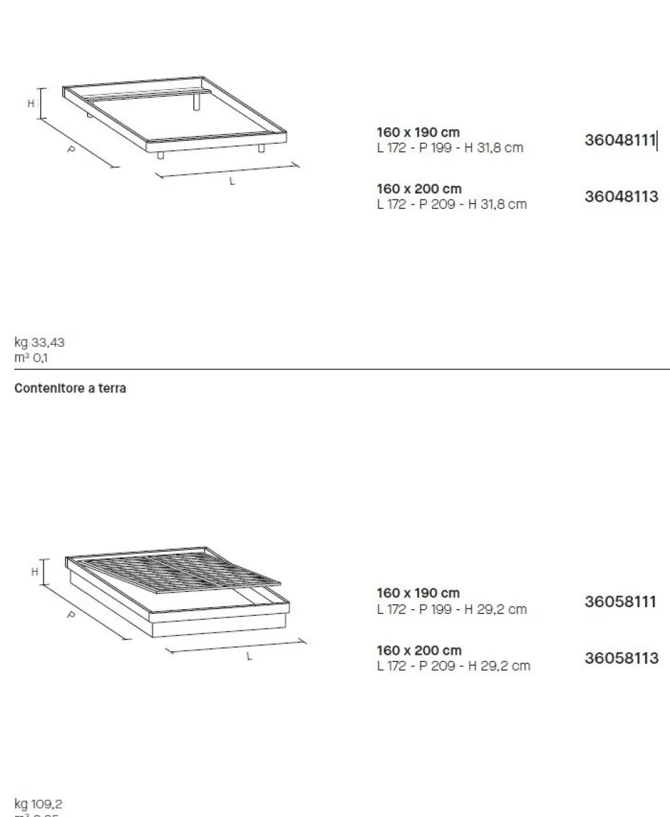 Letto con testiera imbottita matrimoniale Iago disponibile in 2 misure e vari colori