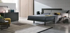Letto con testiera imbottita matrimoniale Iago disponibile in 2 misure e vari colori