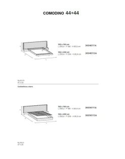 Letto con testiera imbottita e comodini integrati matrimoniale Factory disponibile in 2 misure e vari colori
