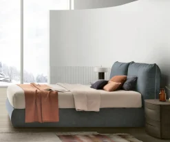 Letto imbottito in tessuto matrimoniale Miriam disponibile in 2 misure vari colori
