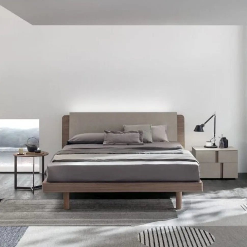 Letto in legno matrimoniale Materia disponibile in 2 misure e vari colori