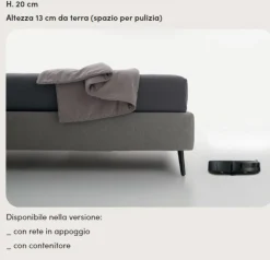 Letto in tessuto imbottito matrimoniale Delia disponibile in 2 misure e vari colori