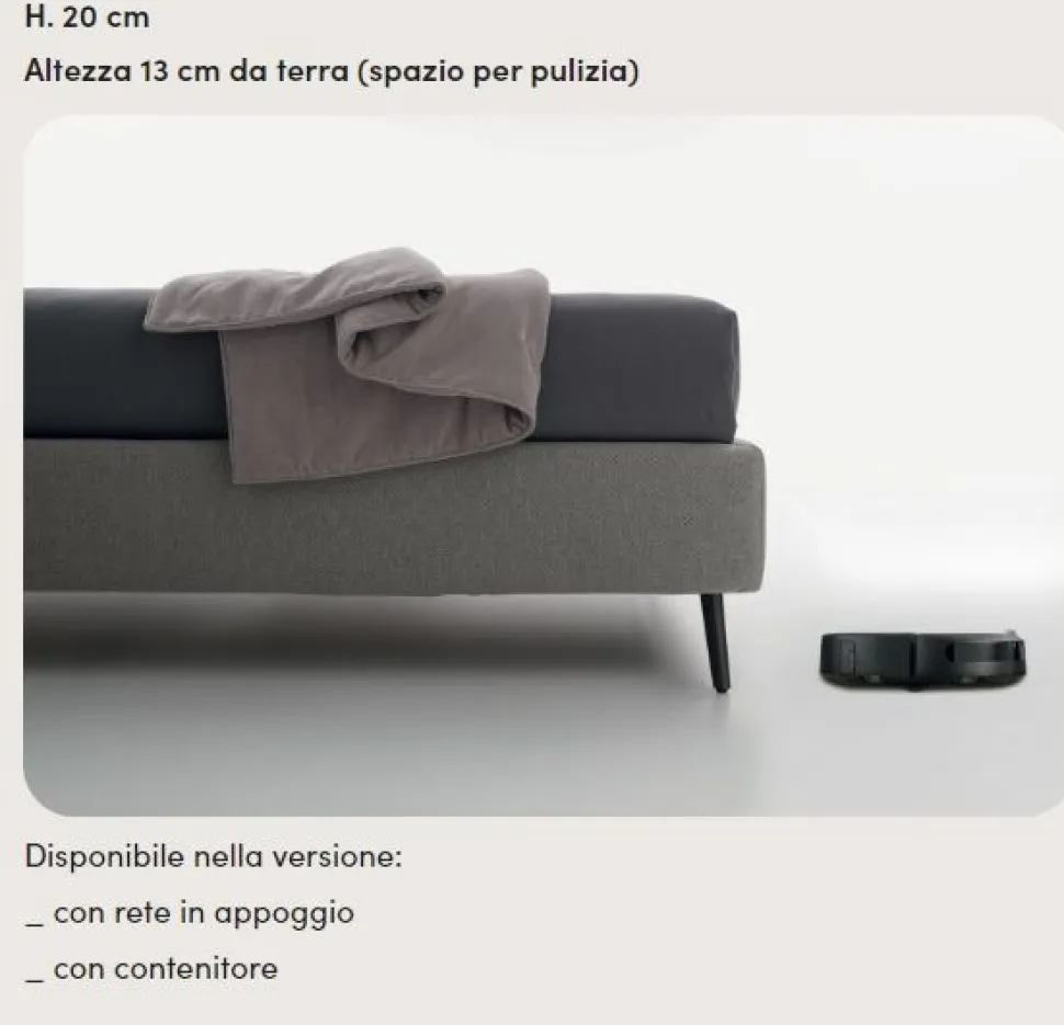 Letto in tessuto imbottito matrimoniale Delia disponibile in 2 misure e vari colori