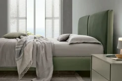 Letto in tessuto imbottito matrimoniale Gemma disponibile in 2 misure e vari colori