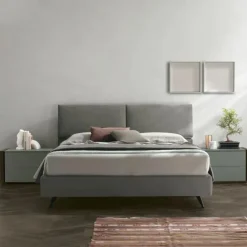 Letto in tessuto imbottito matrimoniale con testiera reclinabile disponibile in 2 misure e vari colori