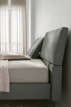 Letto in tessuto imbottito matrimoniale con testiera reclinabile disponibile in 2 misure e vari colori