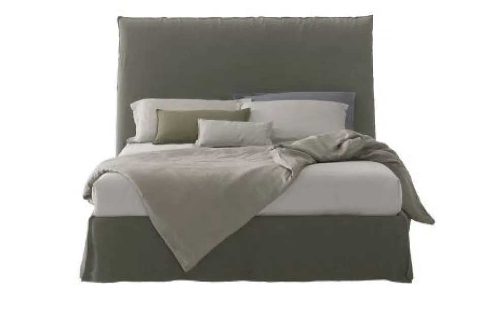 Letto in tessuto imbottito matrimoniale Ares disponibile in 2 misure e vari colori