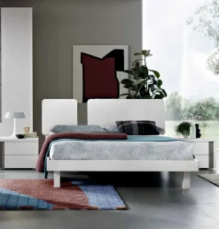 Letto matrimoniale Barcellona linea Domino disponibile in 4 colori