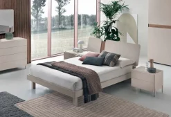 Letto matrimoniale Barcellona linea Domino disponibile in 4 colori