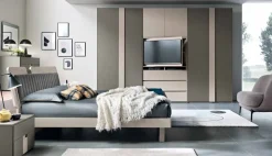 Letto matrimoniale Barcellona linea Domino disponibile in 4 colori