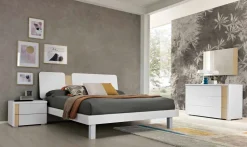 Letto matrimoniale Barcellona linea Domino disponibile in 4 colori