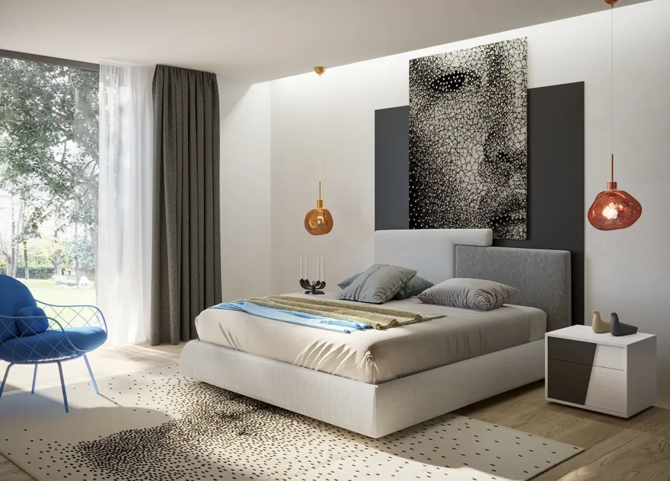 Letto matrimoniale Cher linea New Season Bicolore