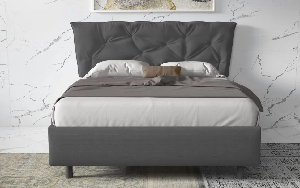 Letto matrimoniale contenitore Denise linea Chérie disponibile in 6 colori