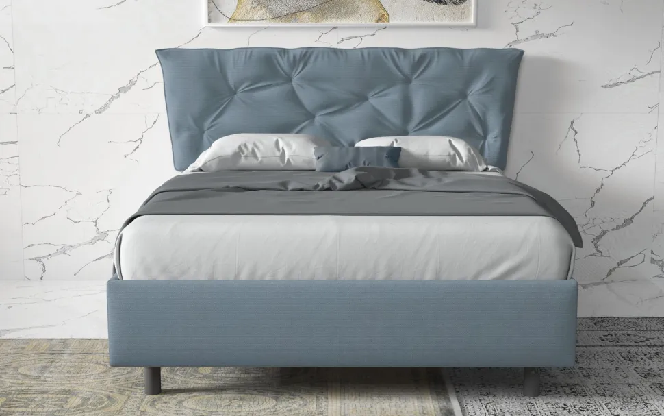 Letto matrimoniale contenitore Denise linea Chérie disponibile in 6 colori