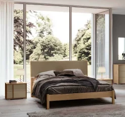 Letto matrimoniale con testiera bicolore Porter disponibile in 2 misure e vari colori