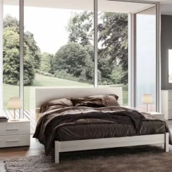 Letto matrimoniale con testiera snodata Mizar disponibile in vari colori