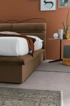 Letto matrimoniale Corfù Plus linea Dreamer in finitura Tortora