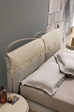 Letto matrimoniale Corfù Plus linea Dreamer in finitura Tortora