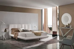 Letto matrimoniale Creta linea Dreamer in finitura Tabacco