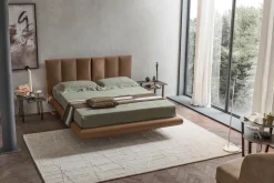 Letto matrimoniale Creta linea Dreamer in finitura Tabacco
