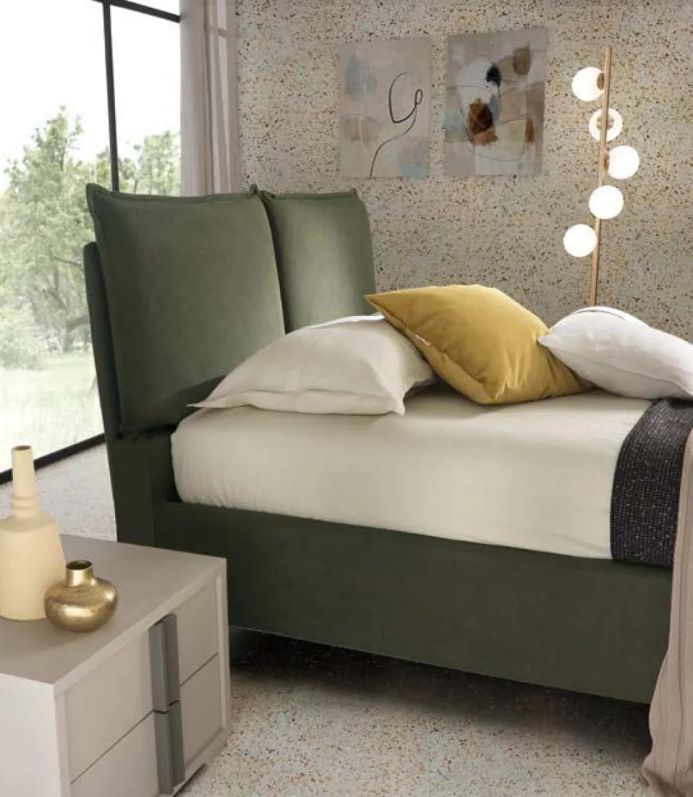 Letto matrimoniale Fabia linea Domino disponibile in 6 colori