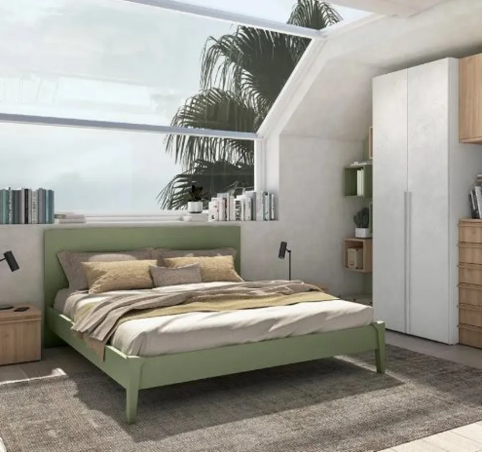 Letto matrimoniale Grigio scuro Cloe disponibile in 2 misure e 10 colorazioni