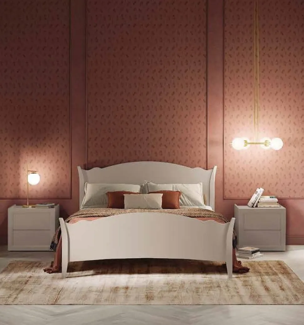 Letto matrimoniale Guido linea Ginevra disponibile in 9 colorazioni