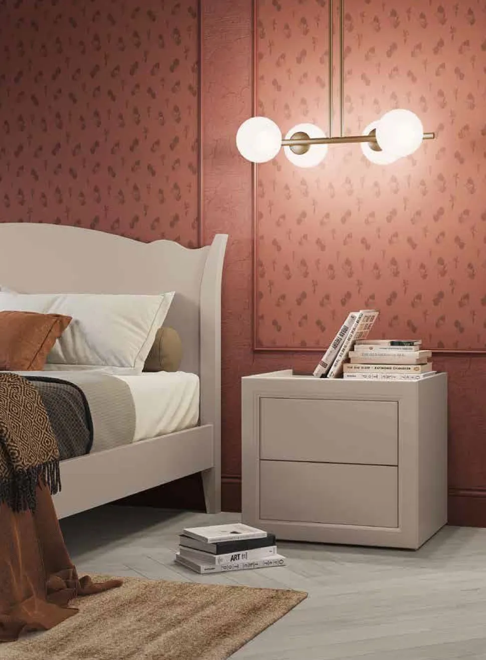 Letto matrimoniale Guido linea Ginevra disponibile in 9 colorazioni