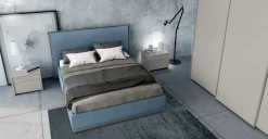 Letto matrimoniale imbottito in tessuto modello Paddy linea Lotto