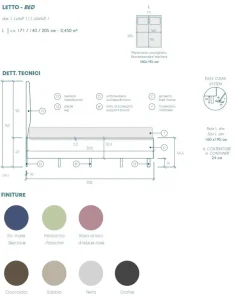 Letto matrimoniale imbottito in velluto Blume linea Chérie disponibile in 7 colori