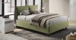 Letto matrimoniale imbottito in tessuto moderno Collezione Cheriè 8 Varianti Colore