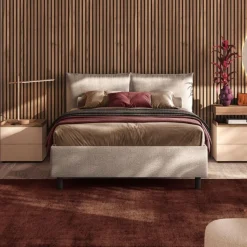 Letto matrimoniale imbottito in tessuto moderno Collezione Cheriè 8 Varianti Colore