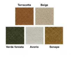 Letto matrimoniale imbottito in Tessuto Bouclé 5 varianti colore